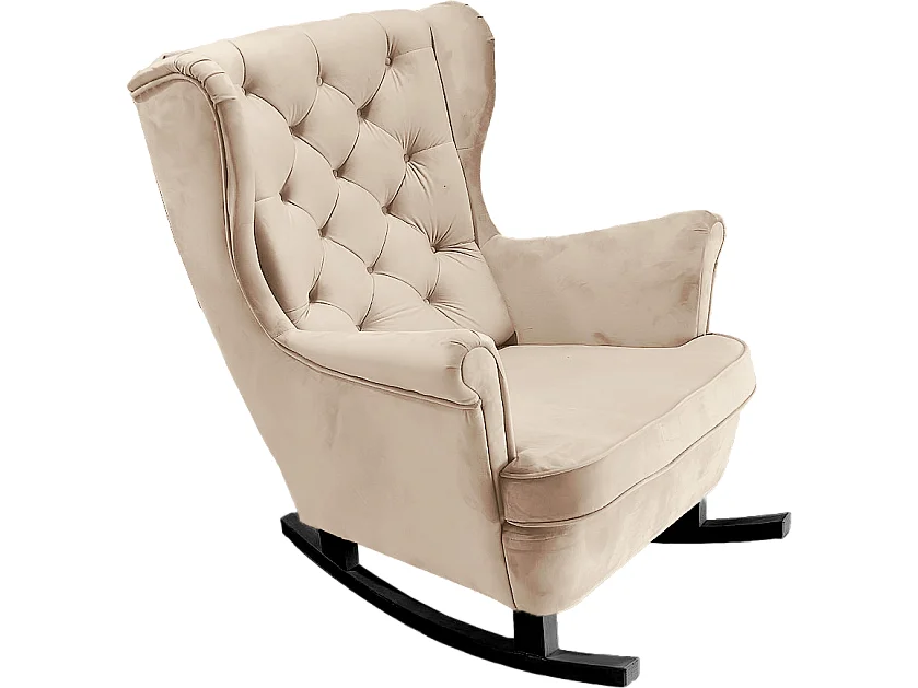 Fauteuil Relax avec accoudoirs et siège rembourré, fauteuil de salon, 102x81x95cm Beige_29802