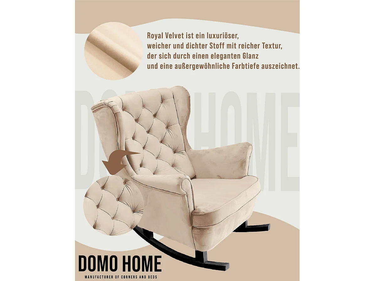 Fauteuil Relax avec accoudoirs et siège rembourré, fauteuil de salon, 102x81x95cm Beige_29802