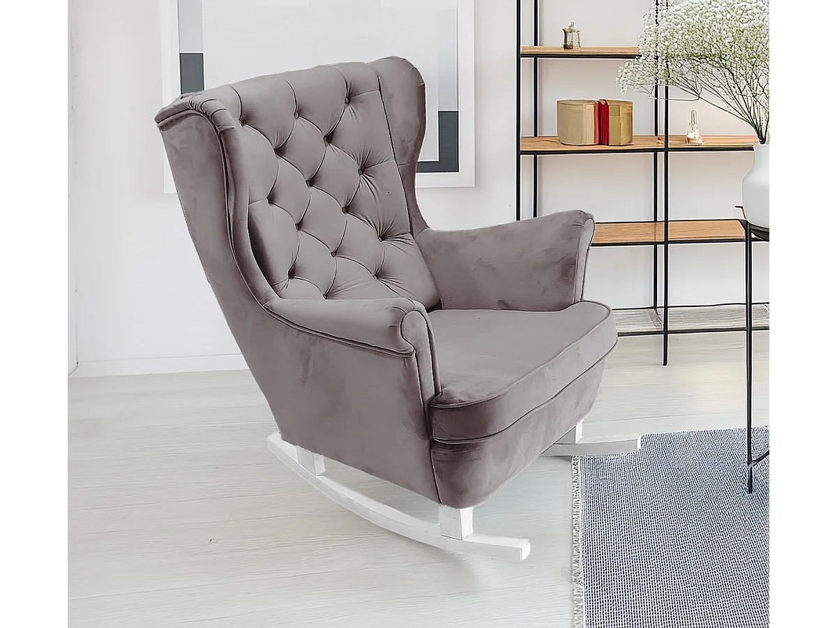 Ted fauteuil van Velluto – Elegante fluwelen stoel, hoge rugleuning, brede zitting, zwarte houten poten, 76x78x100 cm, Turquoise