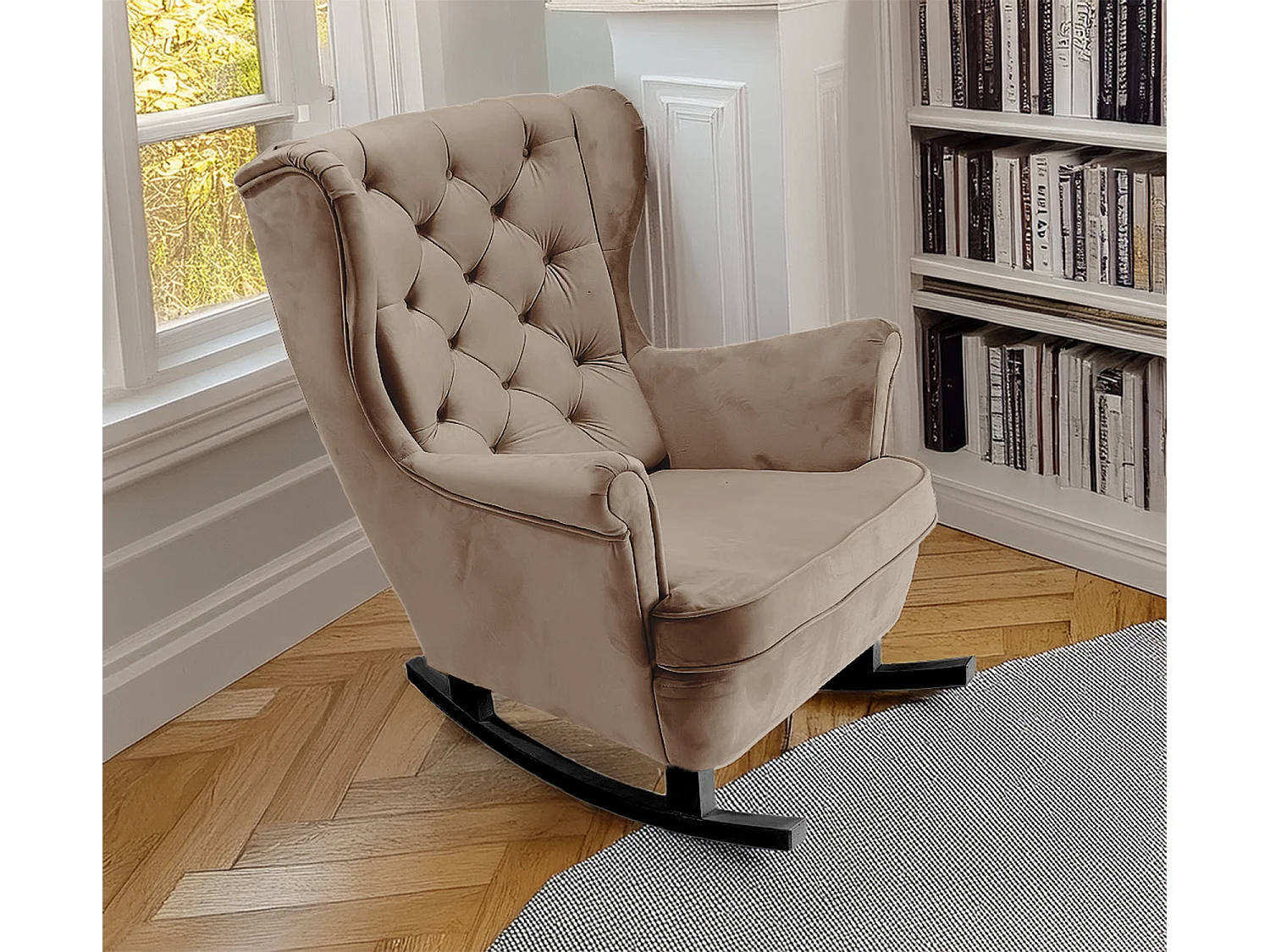 Fotel Relax z Tapicerowanym Siedzeniem i Podłokietnikami, Fotel TV 102x81x95cm Brązowy_29813