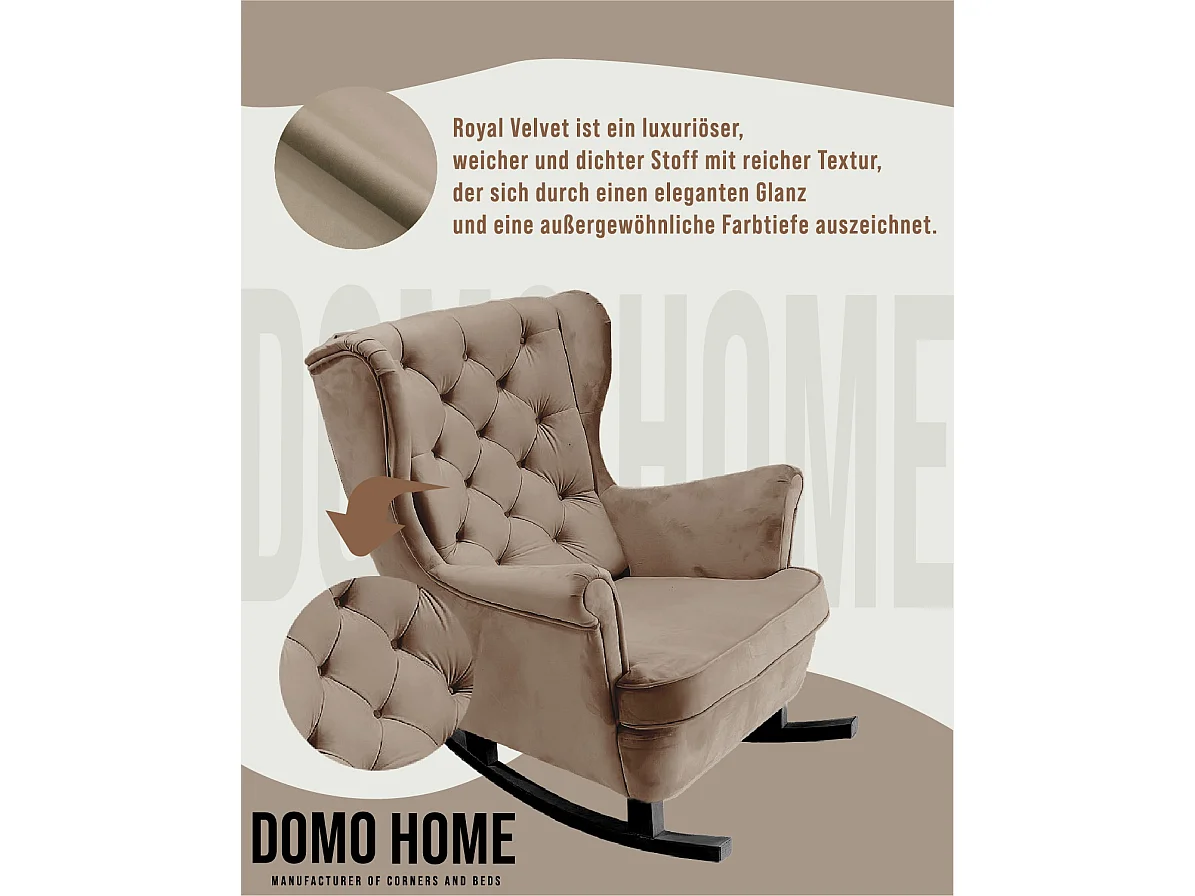 Fauteuil Relax avec accoudoirs et siège rembourré, fauteuil de salon, 102x81x95cm Marron_29813