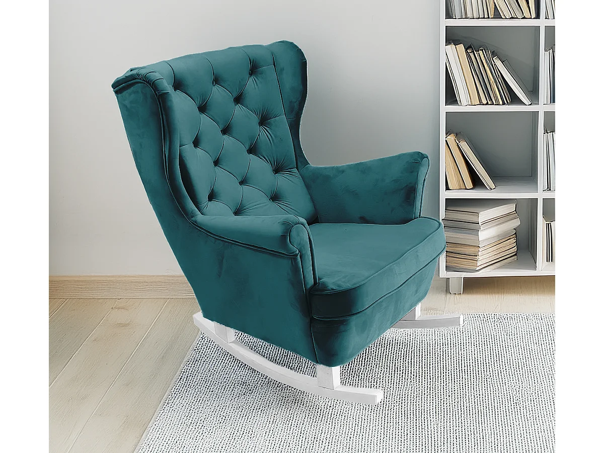 Fauteuil Relax avec accoudoirs et siège rembourré, fauteuil de salon, 102x81x95cm Marine_29860