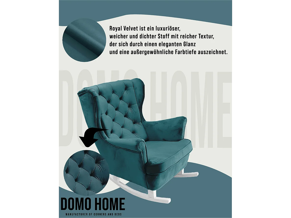 Fauteuil Relax avec accoudoirs et siège rembourré, fauteuil de salon, 102x81x95cm Marine_29860