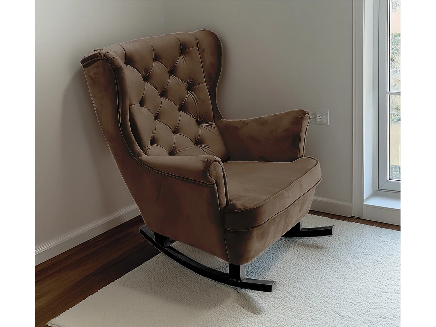 Relaxfauteuil met Gestoffeerde Zitting en Armleuningen, TV Fauteuil 102x81x95cm Donkerbruin_29827