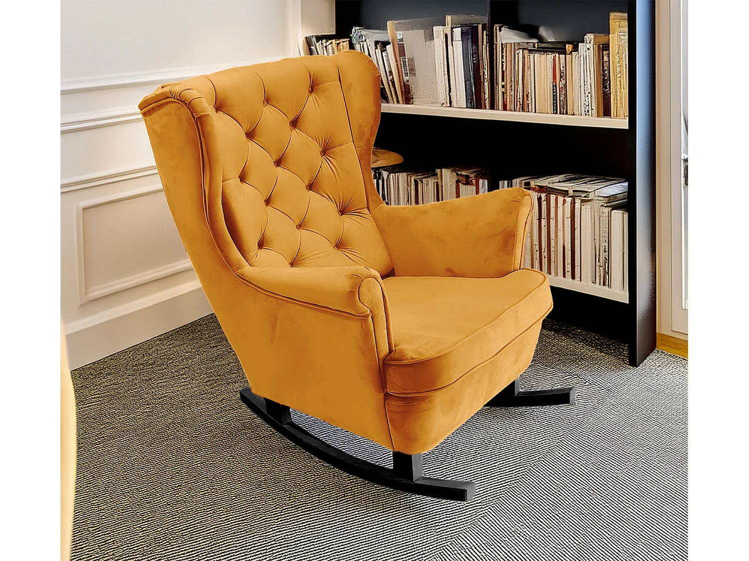 Relaxfauteuil met Gestoffeerde Zitting en Armleuningen, TV Fauteuil 102x81x95cm Goud_29821