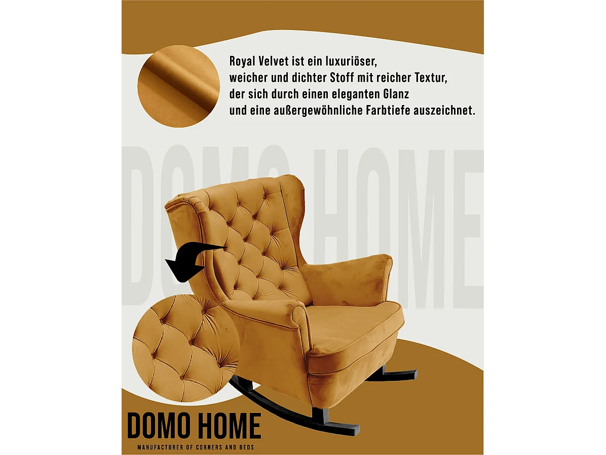 Fauteuil Relax avec accoudoirs et siège rembourré, fauteuil de salon, 102x81x95cm Olive_29817