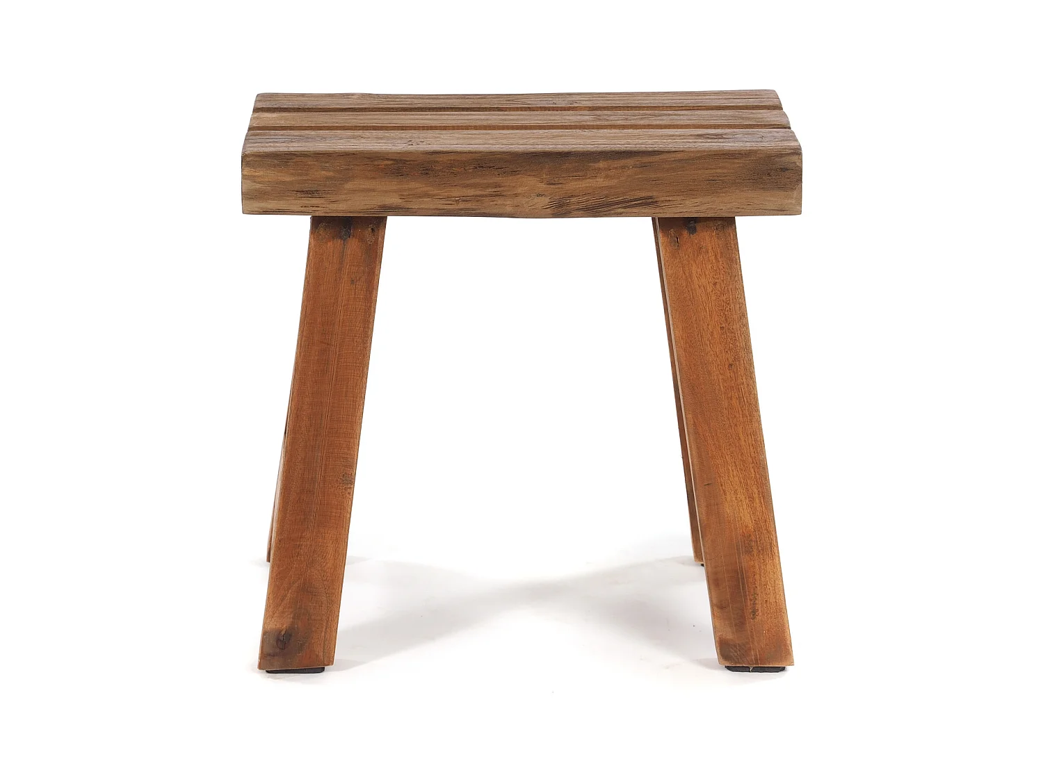 HOCKER RUSTIC Recyclingholz massiv naturfarben