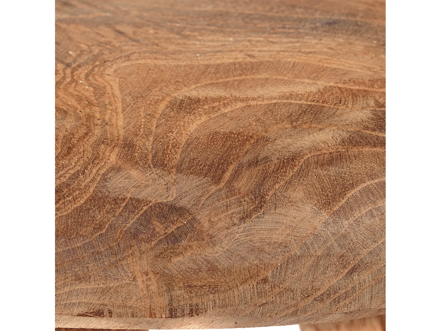 HOCKER Klara Mahagoni Massivholz, rund naturfarben