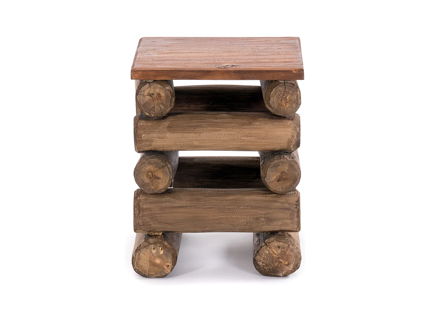 HOCKER BLOCK 38 Teak Massivholz naturfarben