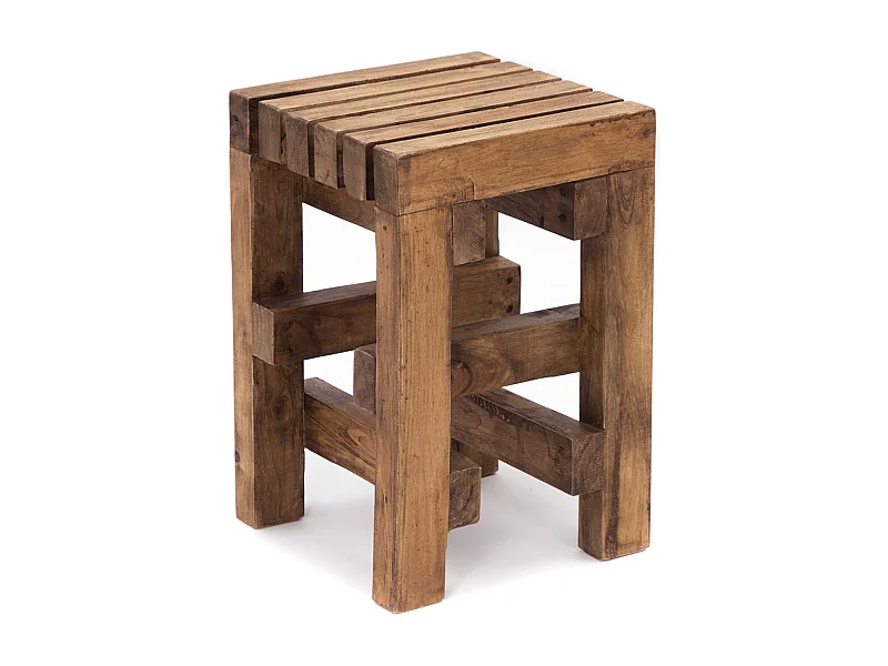 HOCKER Tetris Mahagoni Massivholz