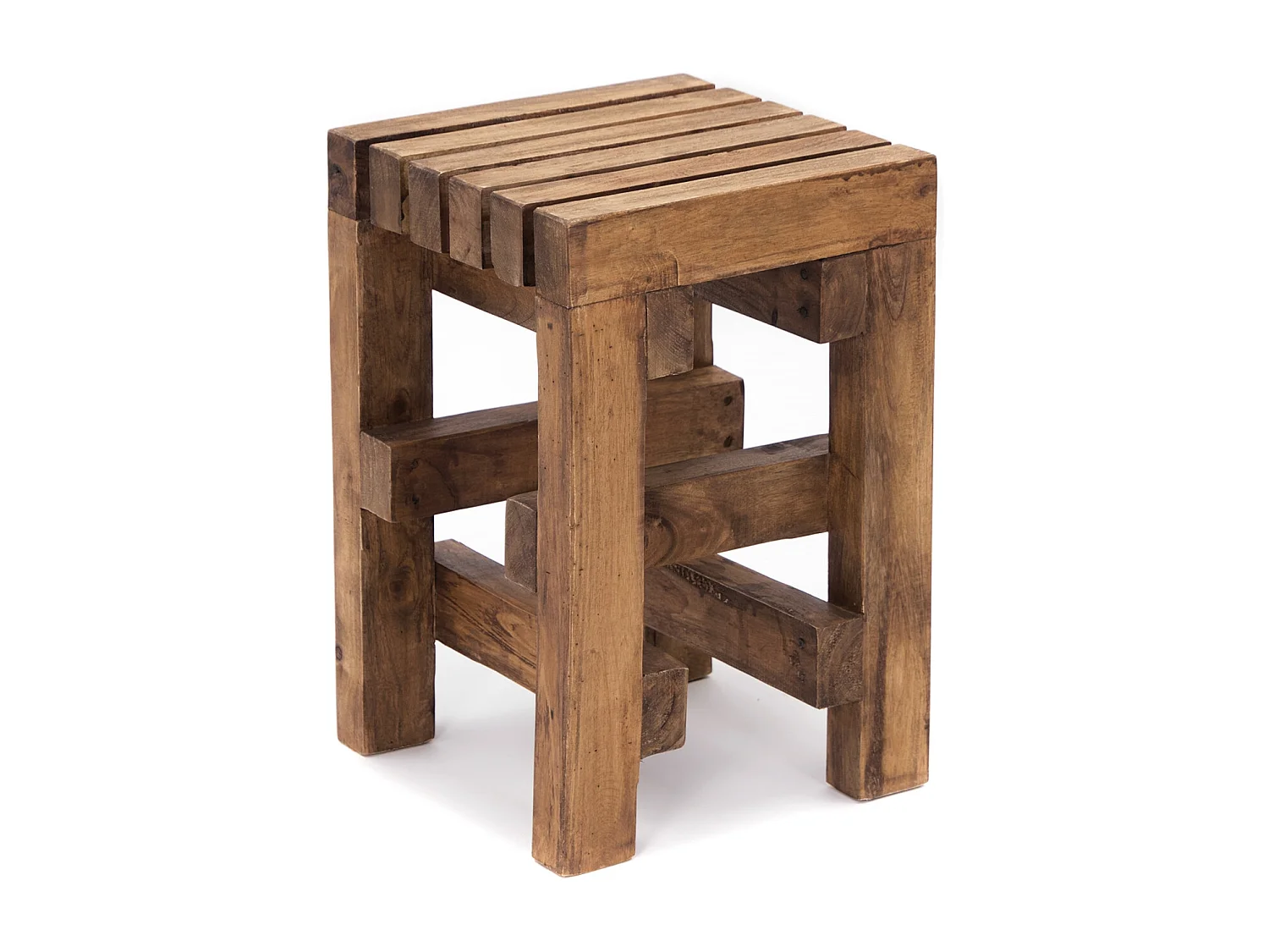 TABOURET Tetris Bois massif en acajou