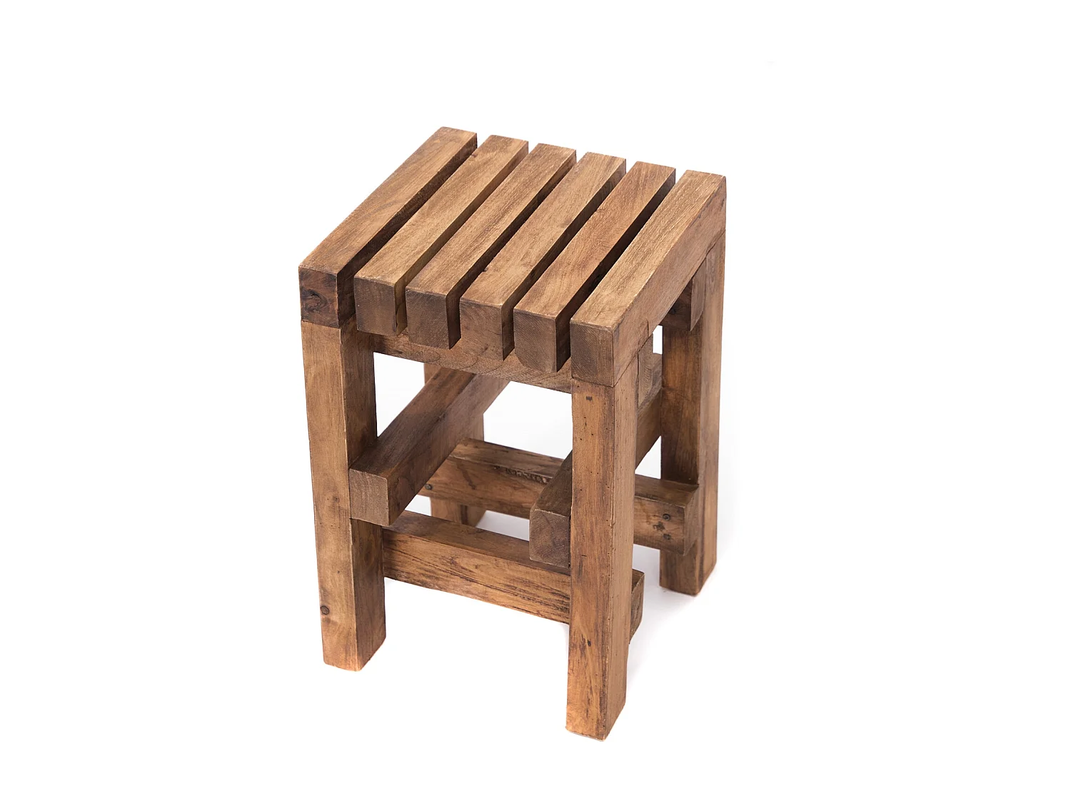 TABOURET Tetris Bois massif en acajou