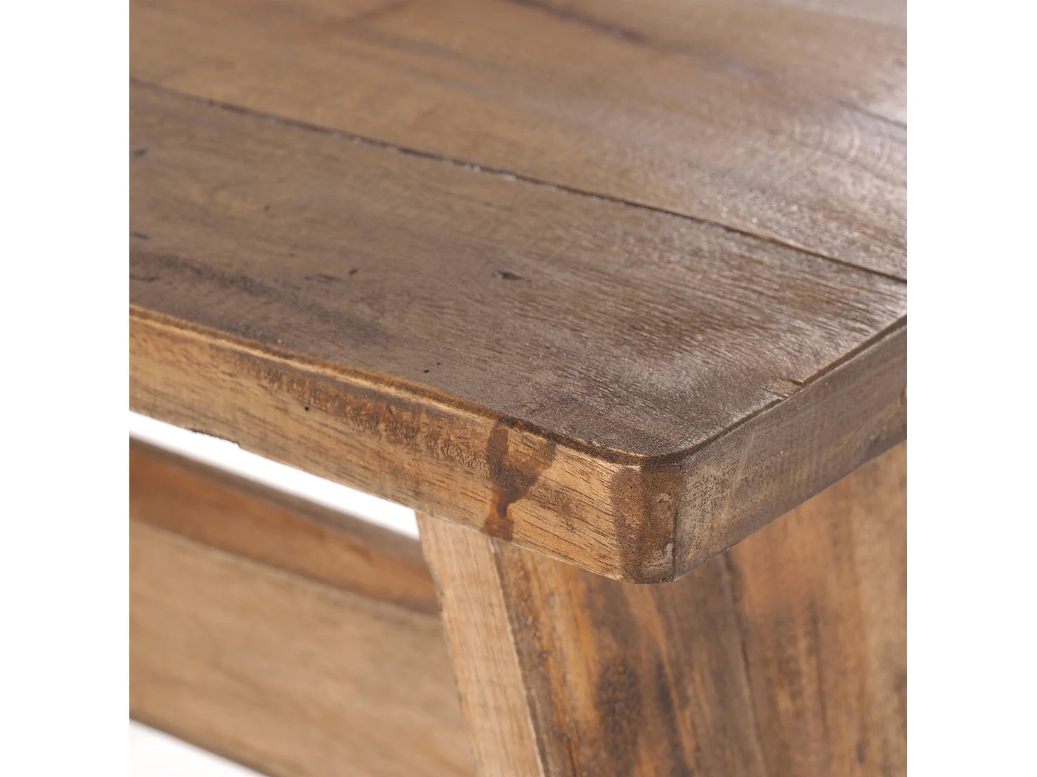 BANCETTE SCHEMEL Bois de recyclage massif naturel-brun