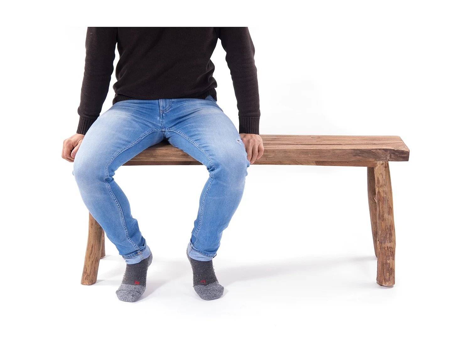 BANC Malu 120 Teck massif couleurs naturelles