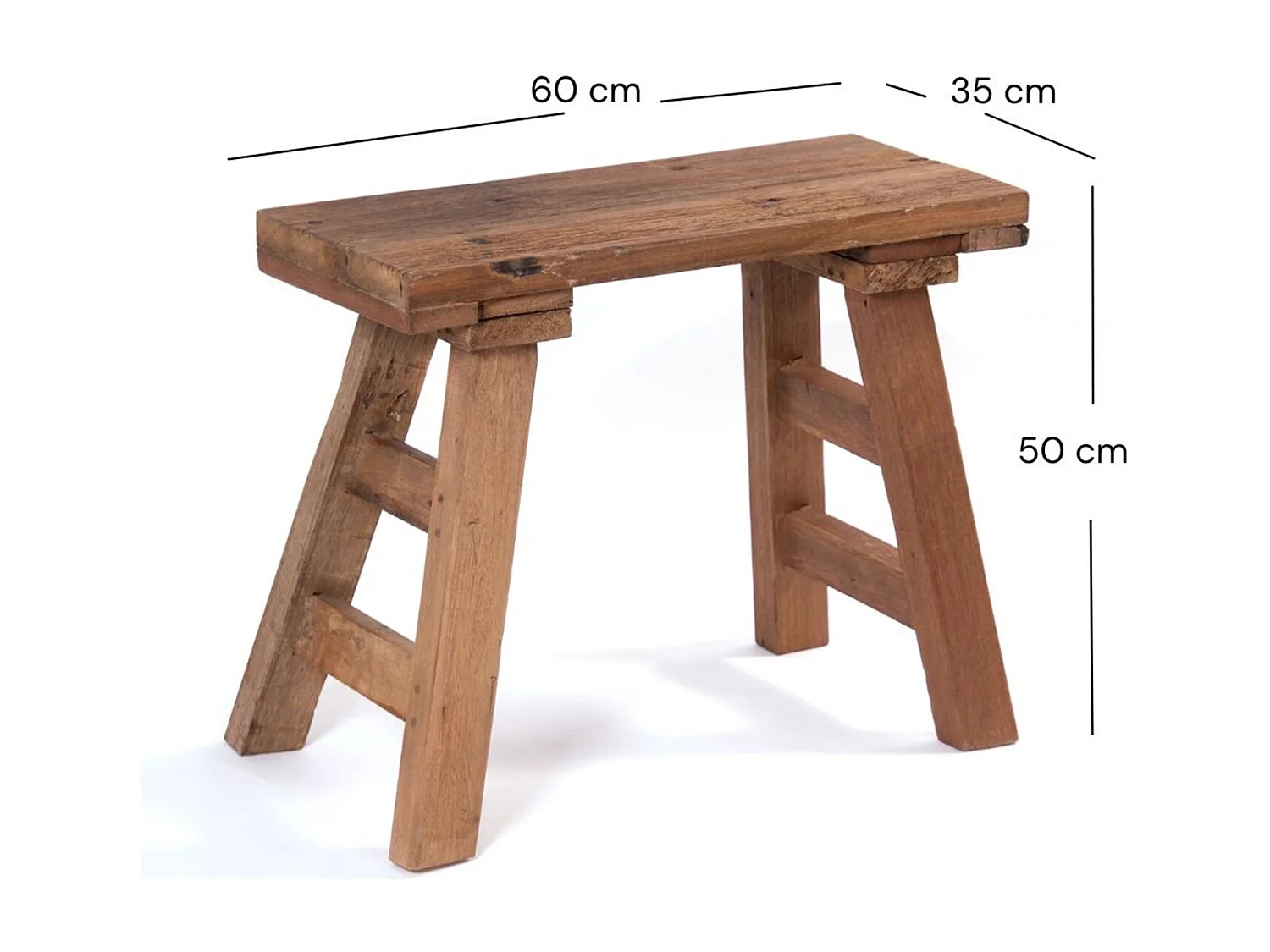 TABOURET Bellagio Bois massif couleurs naturelles