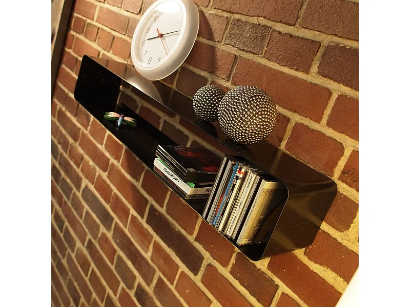 ÉTAGÈRE À CD Cube 80 Métal, design de salon schwarz