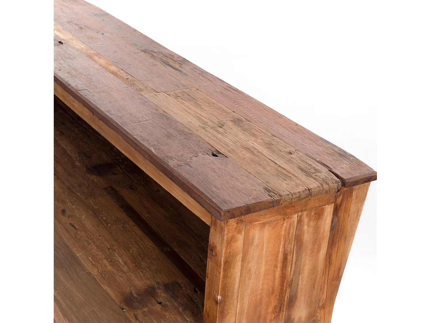 BARSCHRANK  PUREWOOD Recyclingholz massiv, Vintage-Look 08 honigfarben gewachst