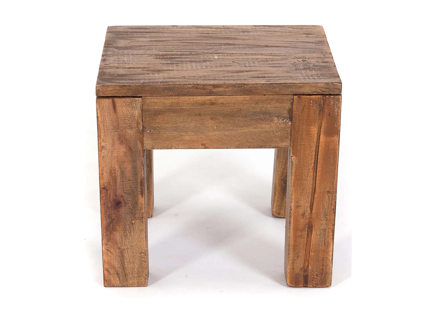 TABLE BASSE CARRE 40 Bois de recyclage massif couleurs naturelles