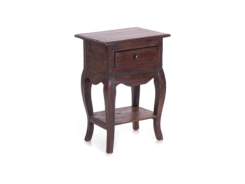 TABLE DE TÉLÉPHONE NAPOLÉON 64 Bois massif en acajou, avec tiroir 02 hellbraun