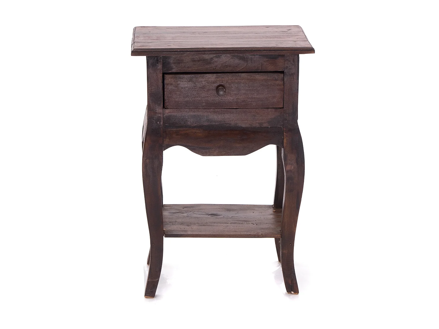 TABLE DE TÉLÉPHONE NAPOLÉON 64 Bois massif en acajou, avec tiroir 02 hellbraun