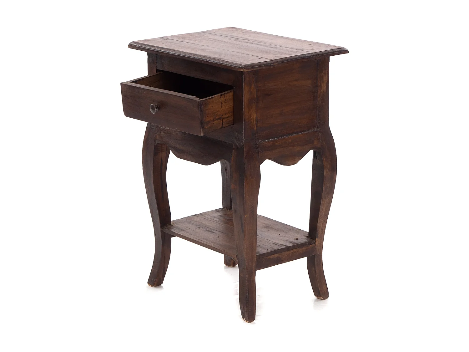 TABLE DE TÉLÉPHONE NAPOLÉON 64 Bois massif en acajou, avec tiroir 02 hellbraun