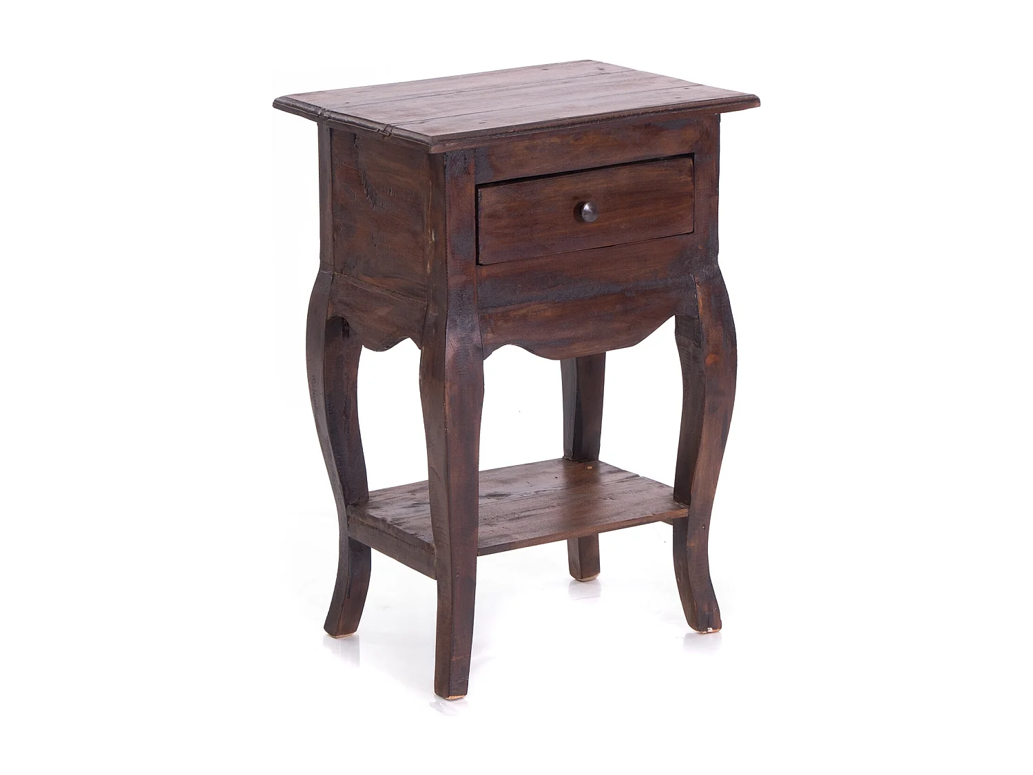 TABLE DE TÉLÉPHONE NAPOLÉON 64 Bois massif en acajou, avec tiroir 02 hellbraun