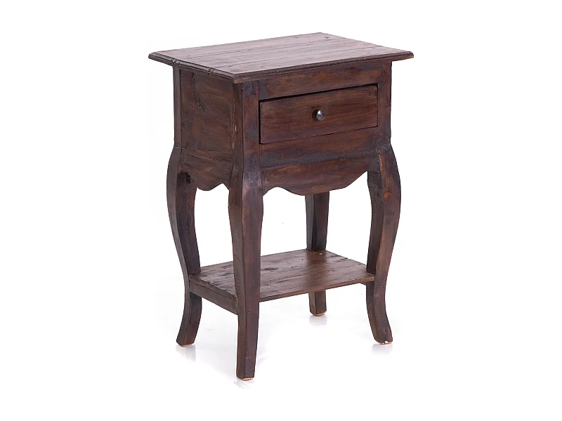 TABLE DE TÉLÉPHONE NAPOLÉON 64 Bois massif en acajou, avec tiroir 02 hellbraun