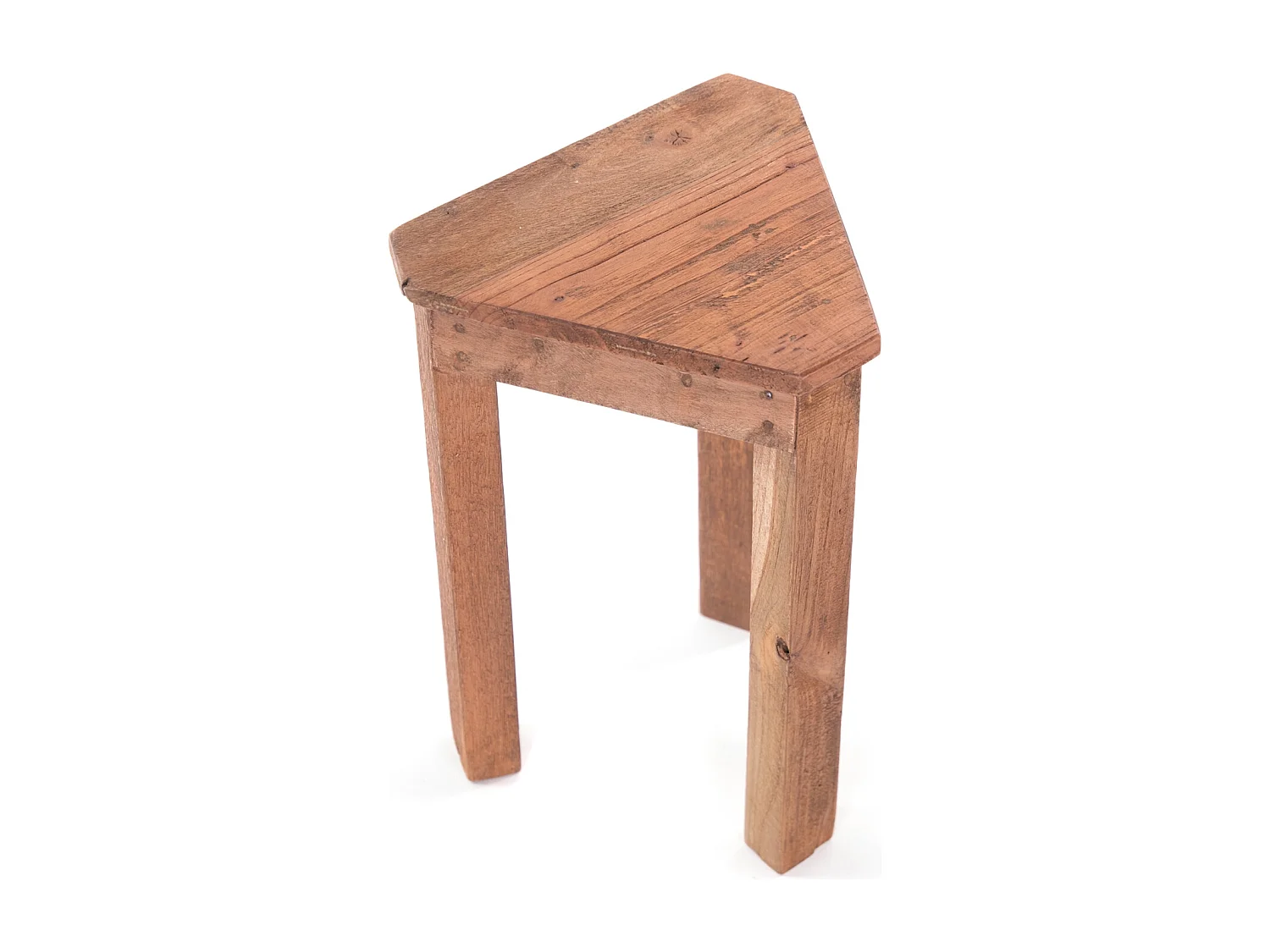 ECK-BEISTELLTISCH Milo Mahagoni Holz, dreieckig naturfarben