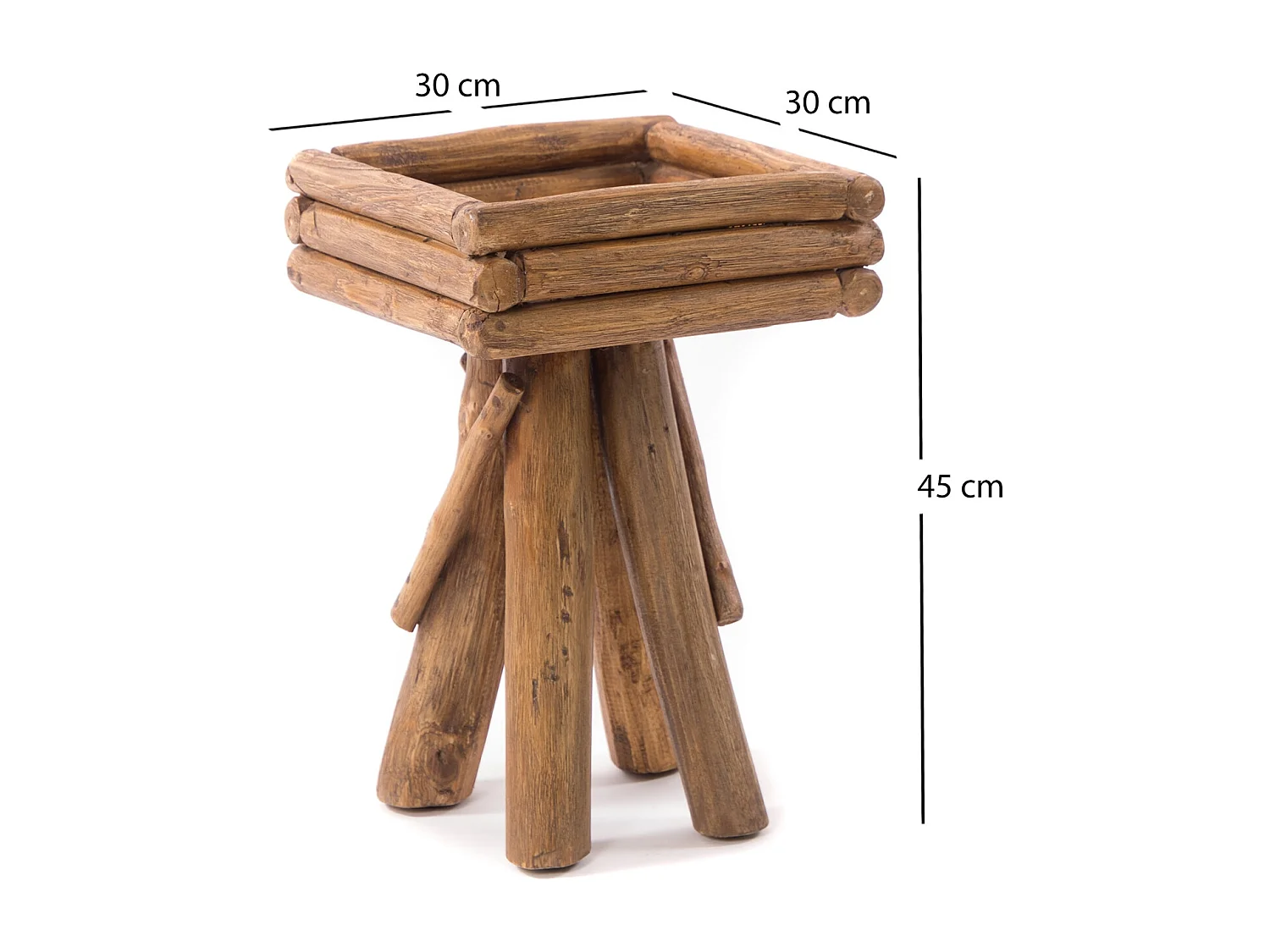 BLUMENTISCH Twist Teakholz