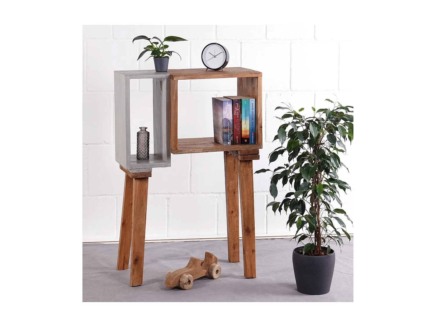 BUFFET Bicolore Bois massif en acajou bicolore