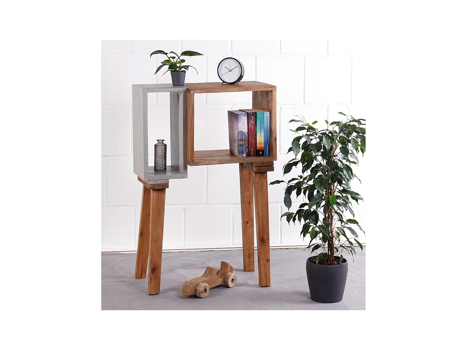 BUFFET Bicolore Bois massif en acajou bicolore