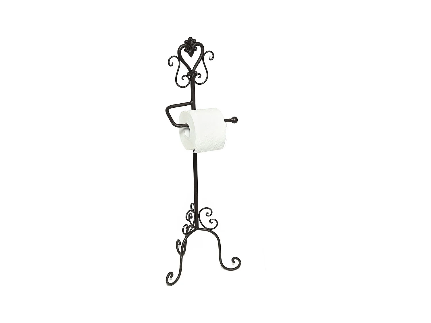 PORTE-ROULEAU DE PAPIER TOILETTE SERVITEUR Métal noir