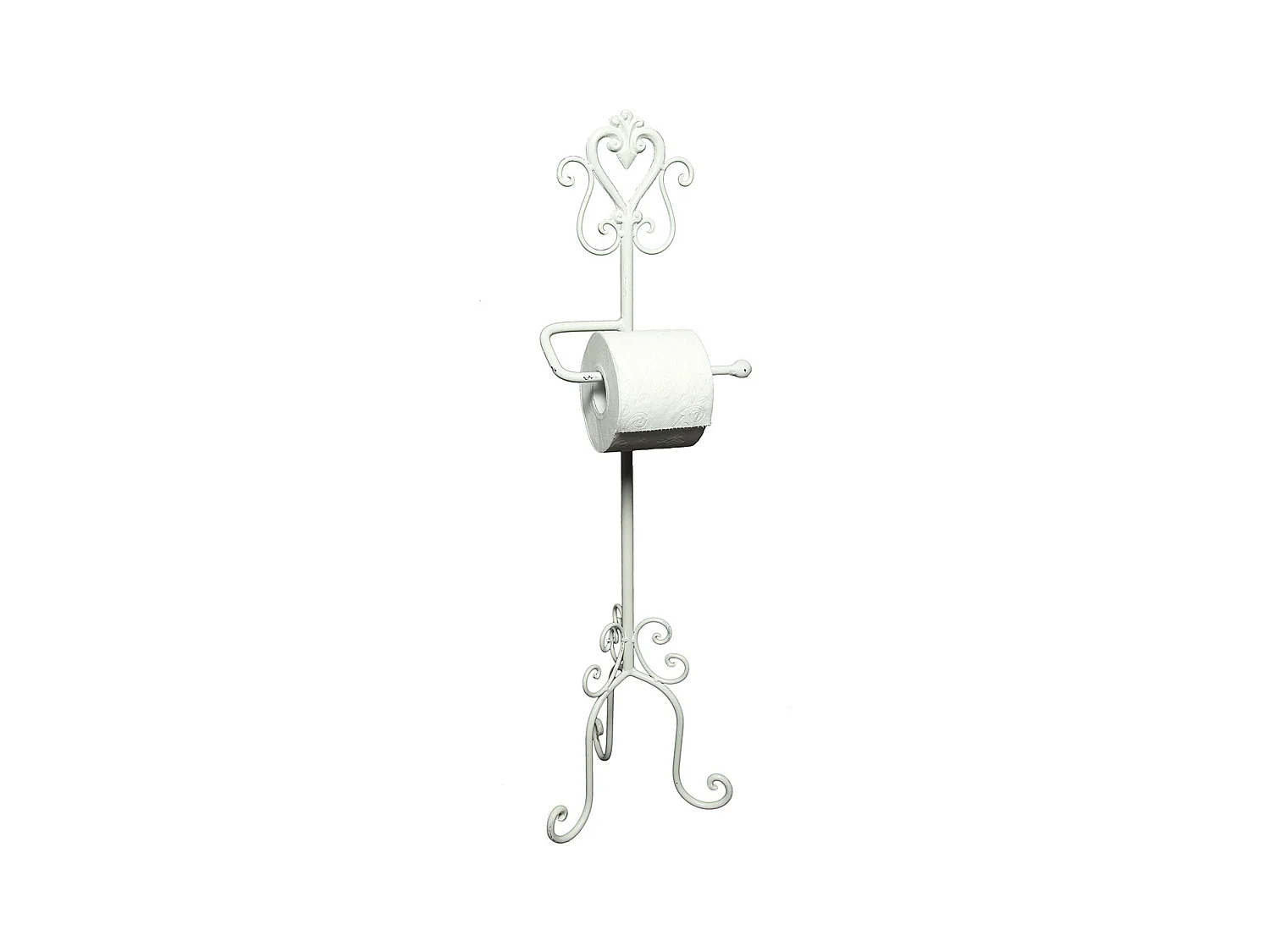 PORTE-ROULEAU DE PAPIER TOILETTE SERVITEUR Métal blanc