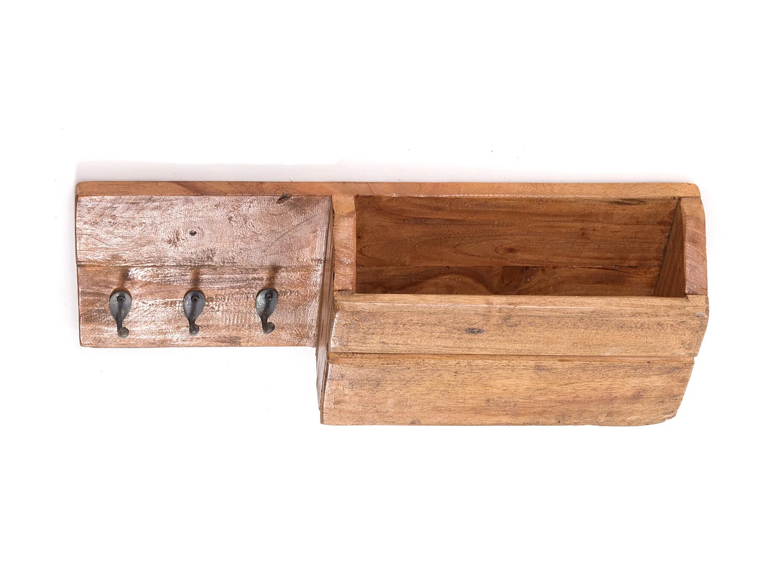 TABLEAU DE CLÉS Lino 50 3 crochets, 1 compartiment couleurs naturelles