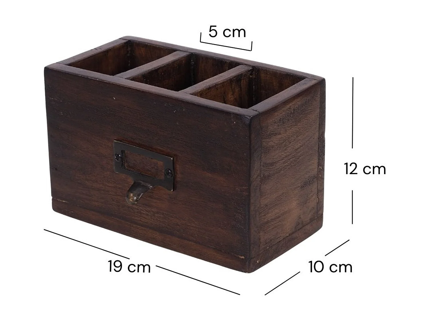 STIFTEHALTER-BOX Vintage 19 Mahagoni 02 hellbraun