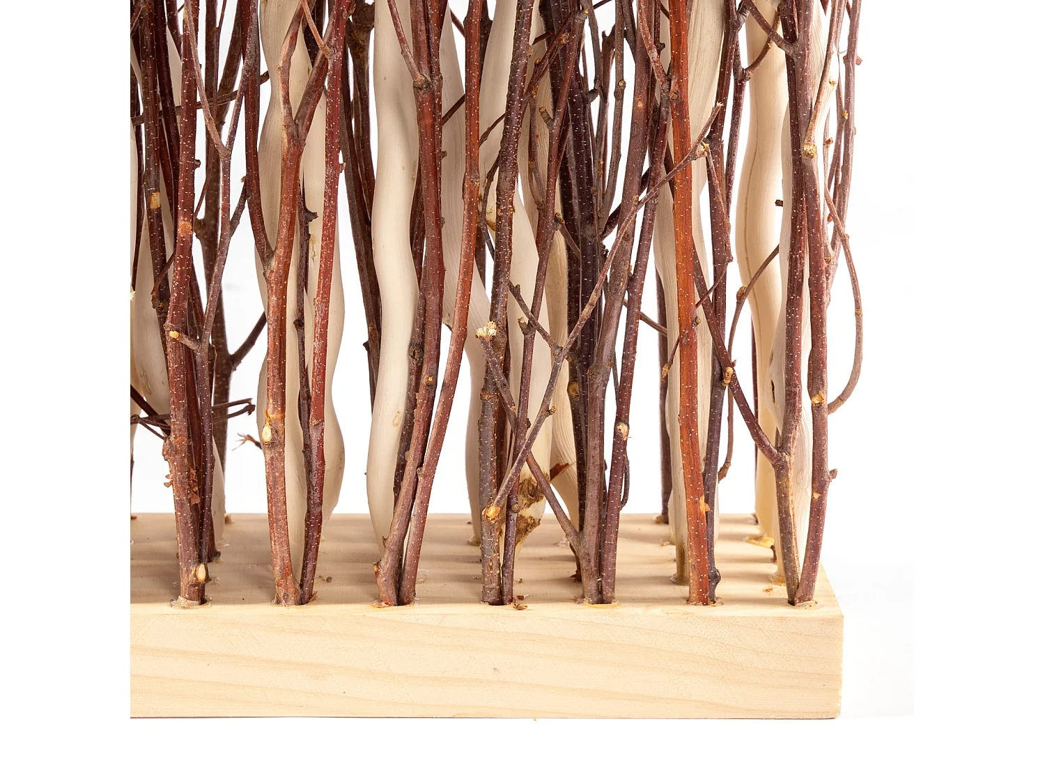 PARAVENT BRINS 78x40 cm, branches en osier marron-beige