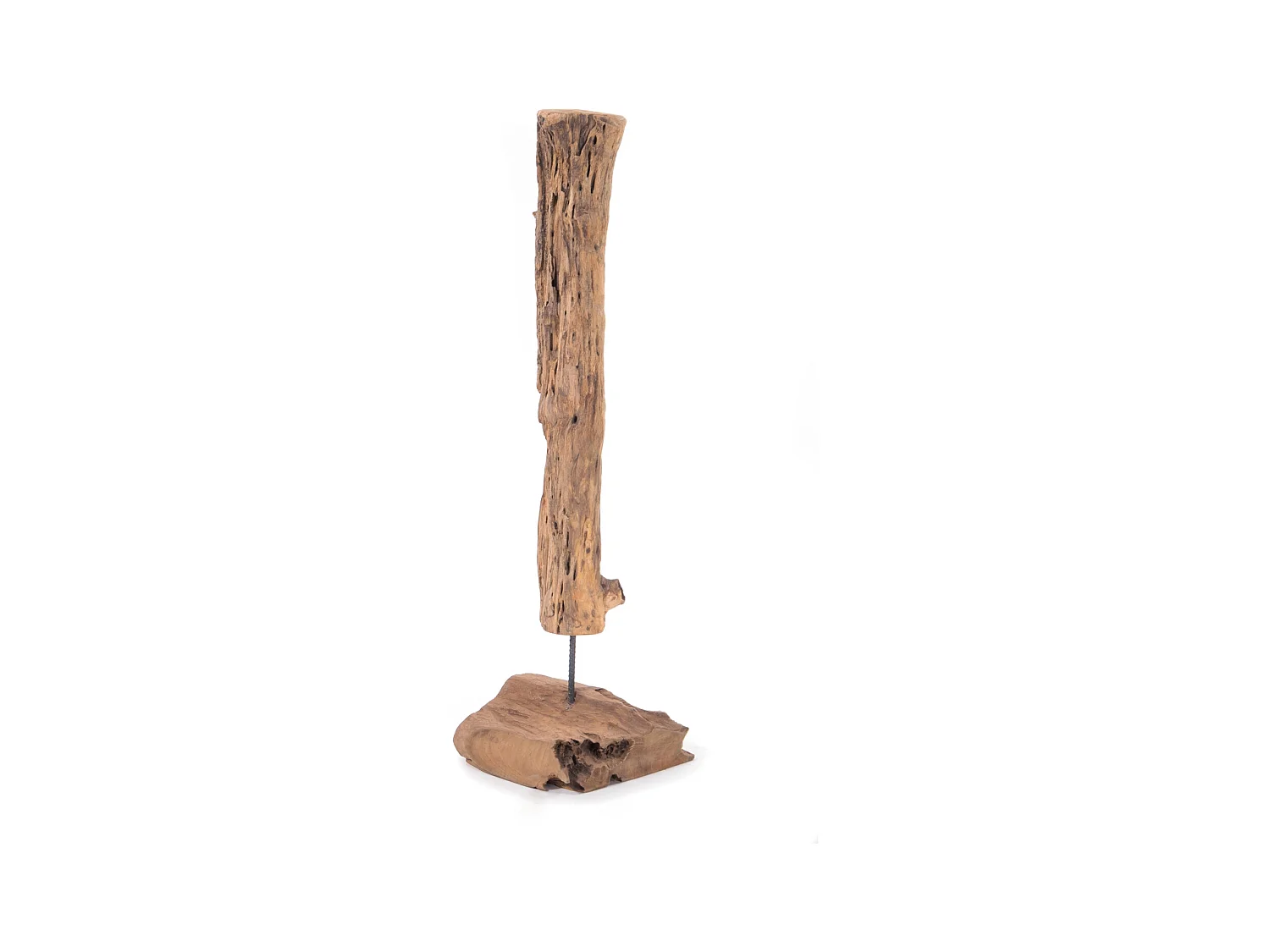 SCULPTURE Racines 100 Racine de teck bois flotté unique, sur socle couleurs naturelles