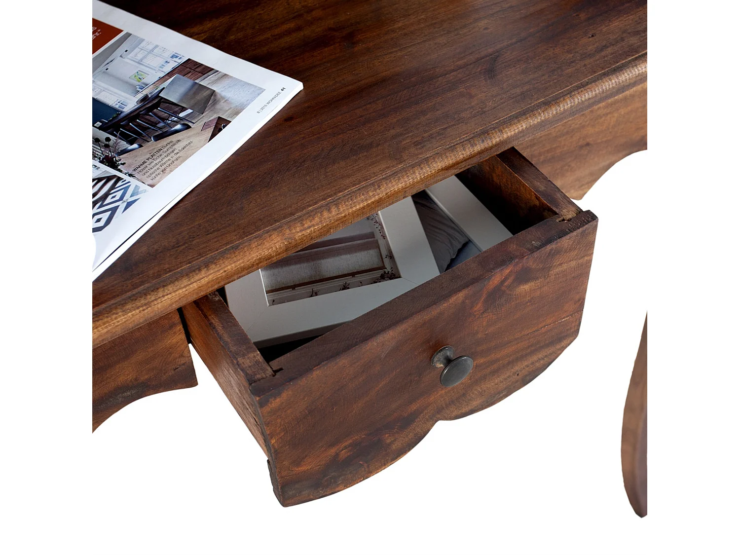 SECRÉTAIRE NAPOLÉON Bois massif en acajou marron