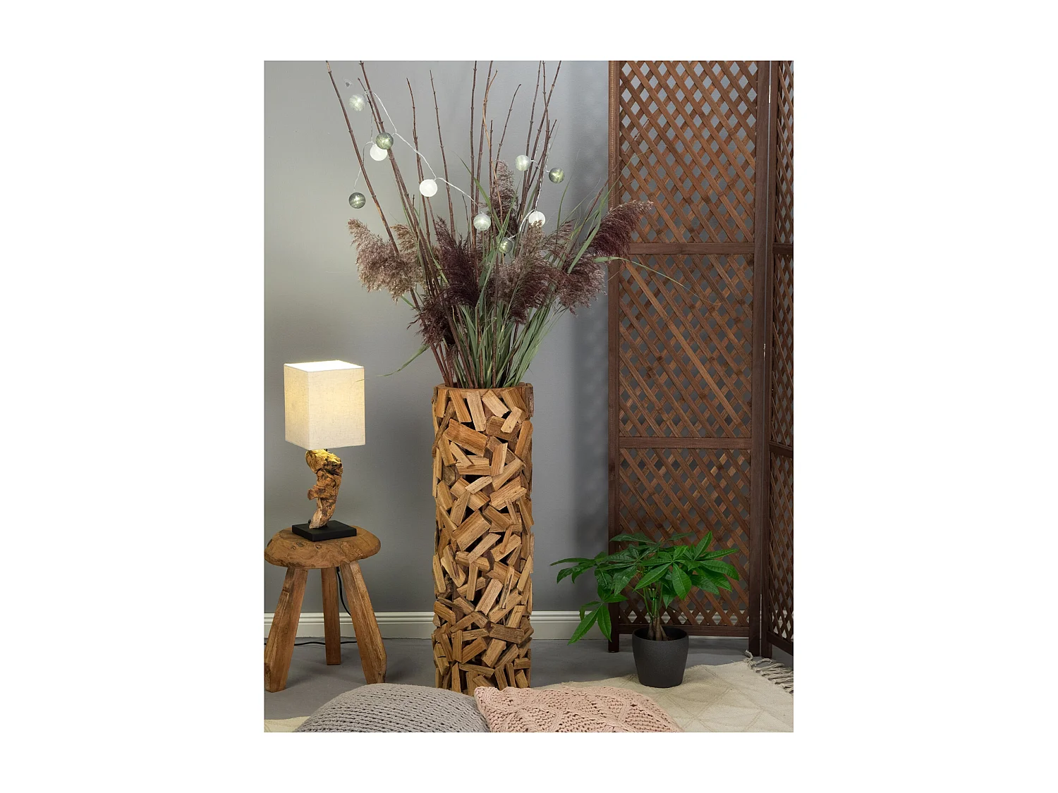 SÄULE  Vela 79x26 cm, Teakholz massiv