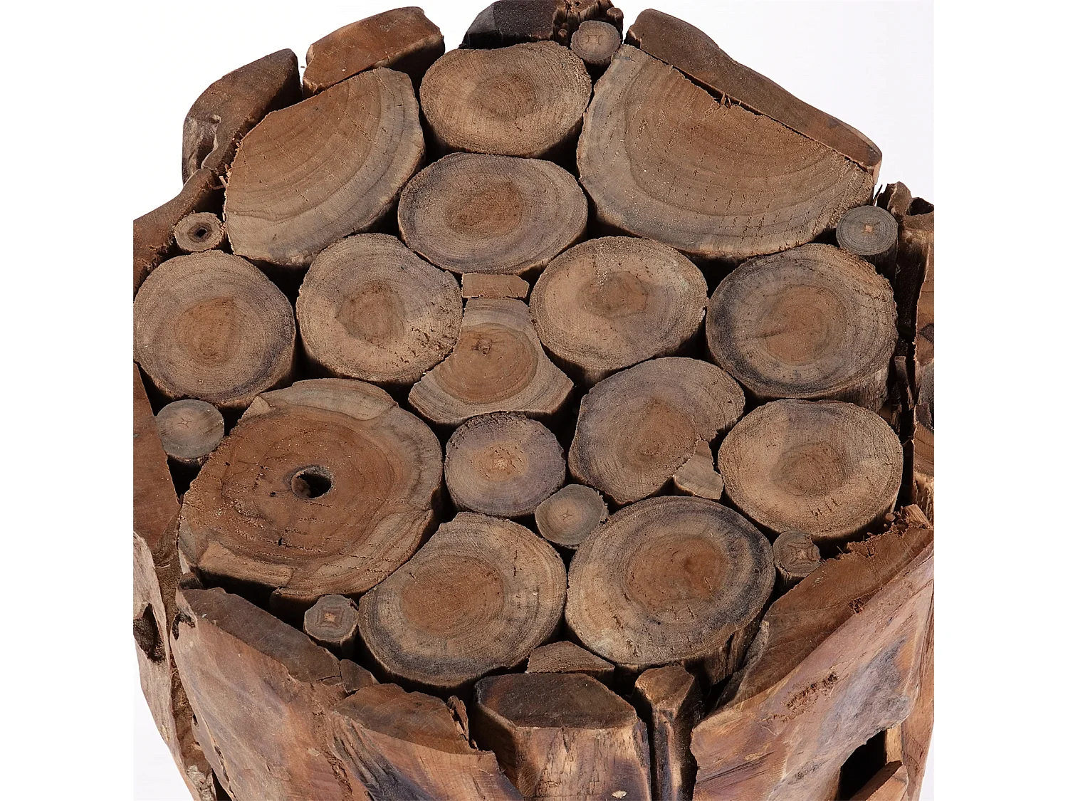 COLONNE DÉCORATIVE Malea 80 Bois flotté, pour plantes, bougies couleurs naturelles