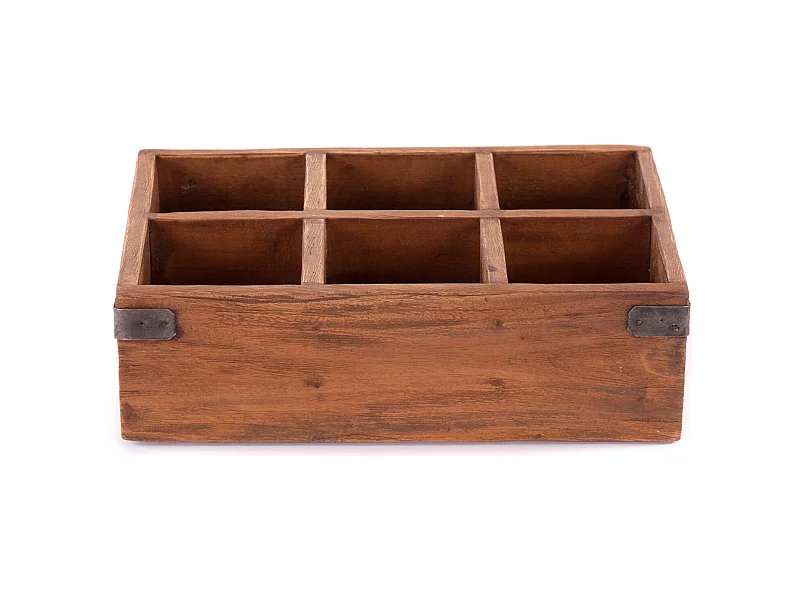 ORGANIZER Ordina Mahagoni Massivholz, 6 Fächer naturfarben