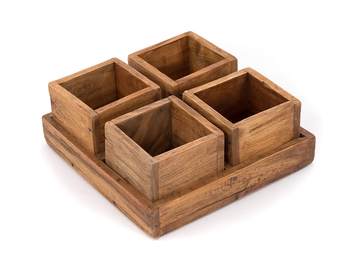 BOÎTES DE RANGEMENT Cubo 5 pièces Acajou couleurs naturelles