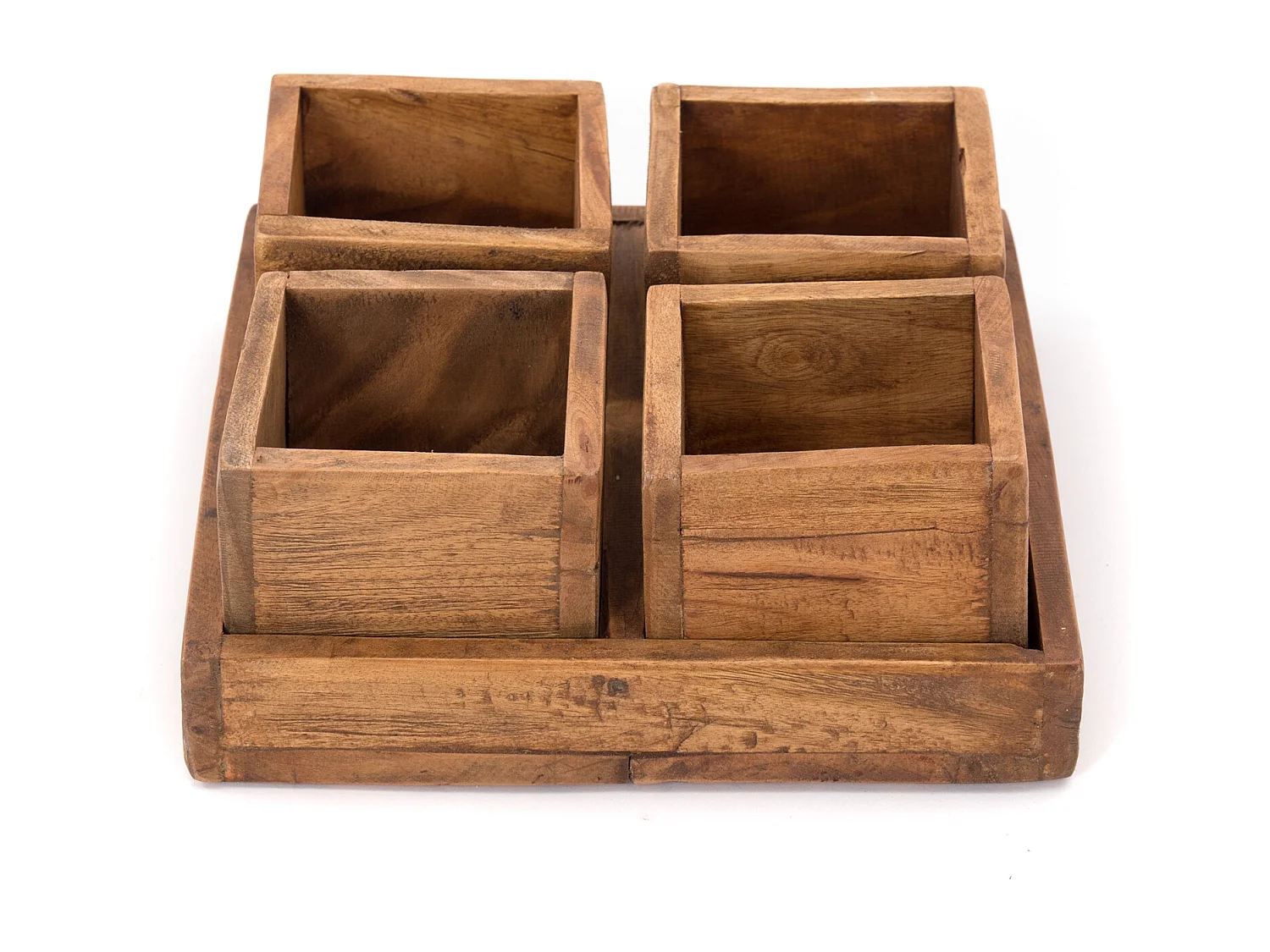 BOÎTES DE RANGEMENT Cubo 5 pièces Acajou couleurs naturelles