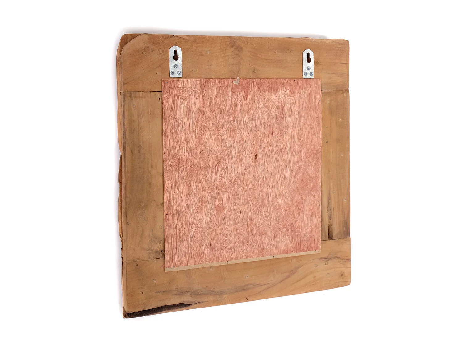 WANDSPIEGEL BEACHSIDE 50x50 cm, Teak Wurzelholz naturfarben