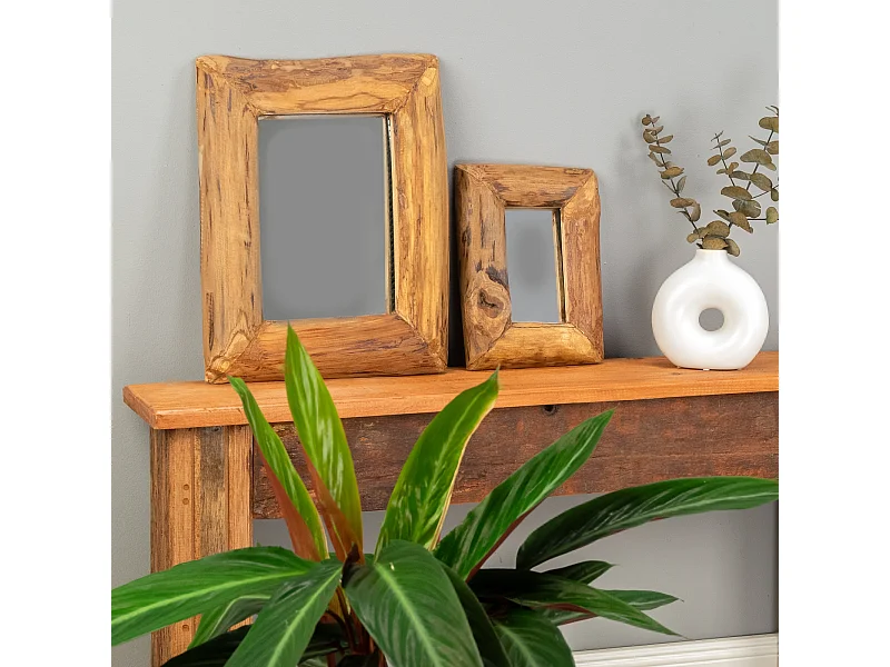 WANDSPIEGEL Base C 25x20cm, Massivholz naturfarben