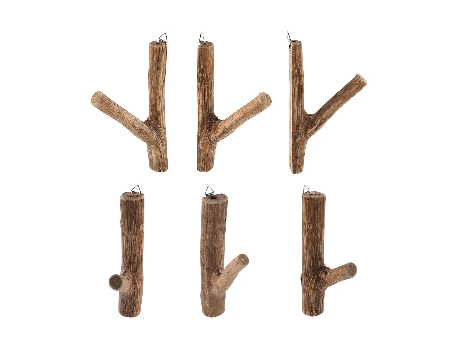 CROCHET DE VESTIAIRE Set de 6 LIMB racine de teck couleurs naturelles