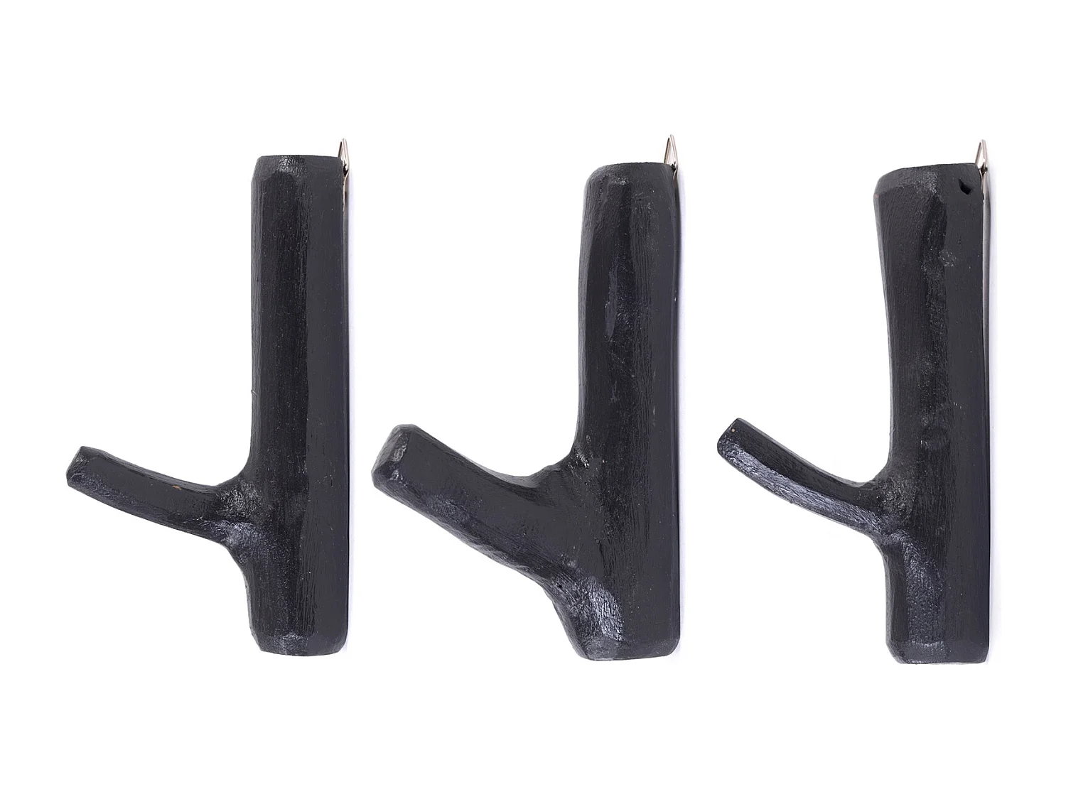 CROCHET DE VESTIAIRE Ensemble de 3 membres racine de teck