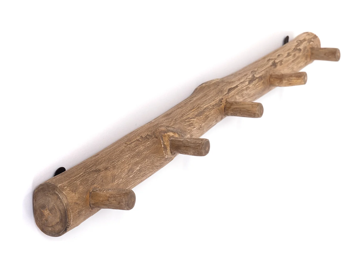 PORTE-MANTEAU Lyra 80 Teck massif, 5 crochets couleurs naturelles