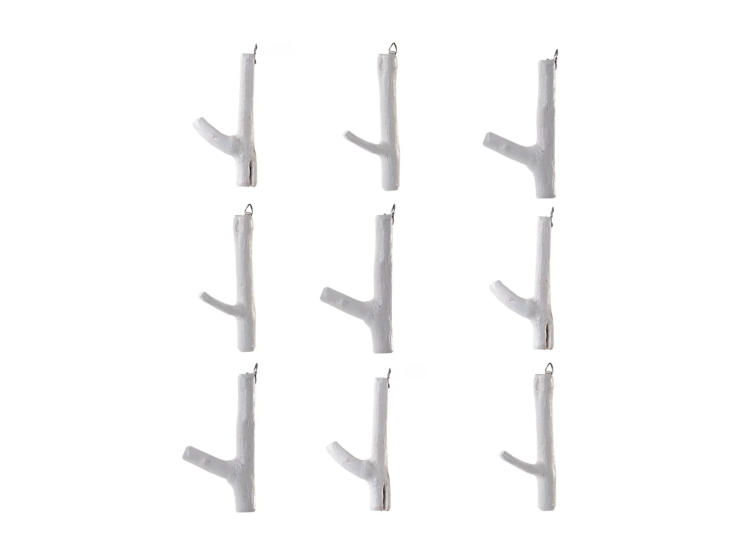 CROCHET DE VESTIAIRE Set de 9 membres racine de teck Maison blanche