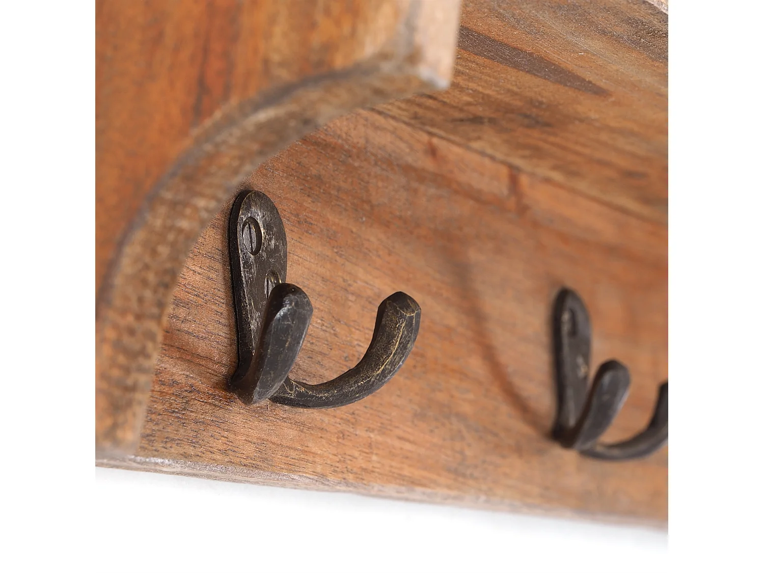 PORTE-MANTEAU MURAL VINTAGE II Bois de recyclage massif couleurs naturelles